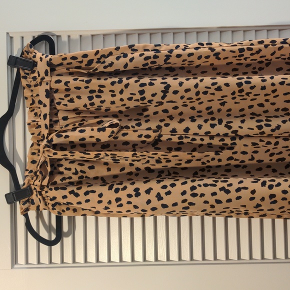 Lulu's Leopard Print Wide Leg Paper-Bag Waist Pant Size S - Picture 5 of 5